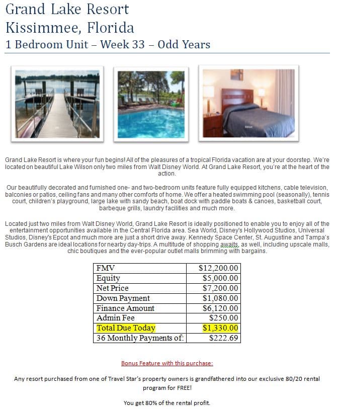 Example of week-based ownership scenario